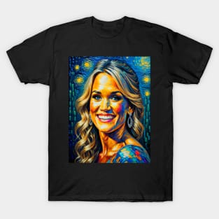 Carrie Underwood in starry night T-Shirt